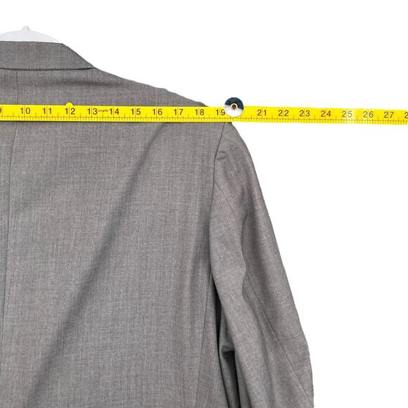 Hockerty Grey Bespoke Custom 2 Button Notched Lapel Blazer Jacket Mens 46 - Picture 9 of 10